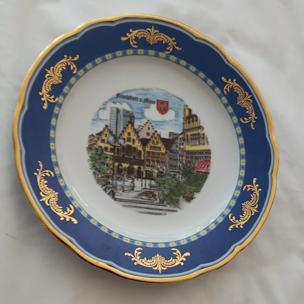 Vtg Kleiber Bavavarian Souvenir Plate - Frankfurt a. Main - 7.5